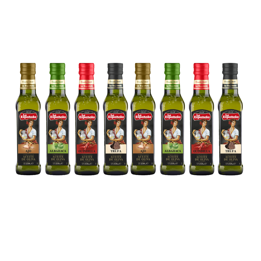 Oferta: Pack de Aceites Aromatizados La Española botellas cristal 250ml