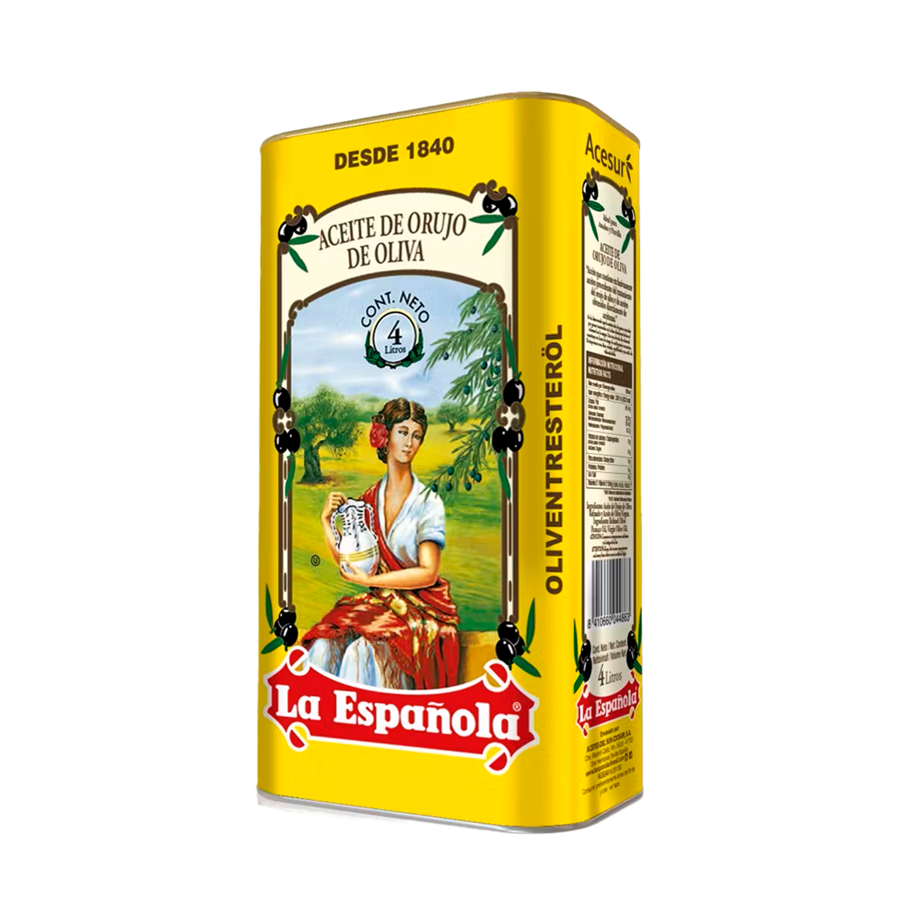 Aceite de Orujo de Oliva La Española en Lata de 4L