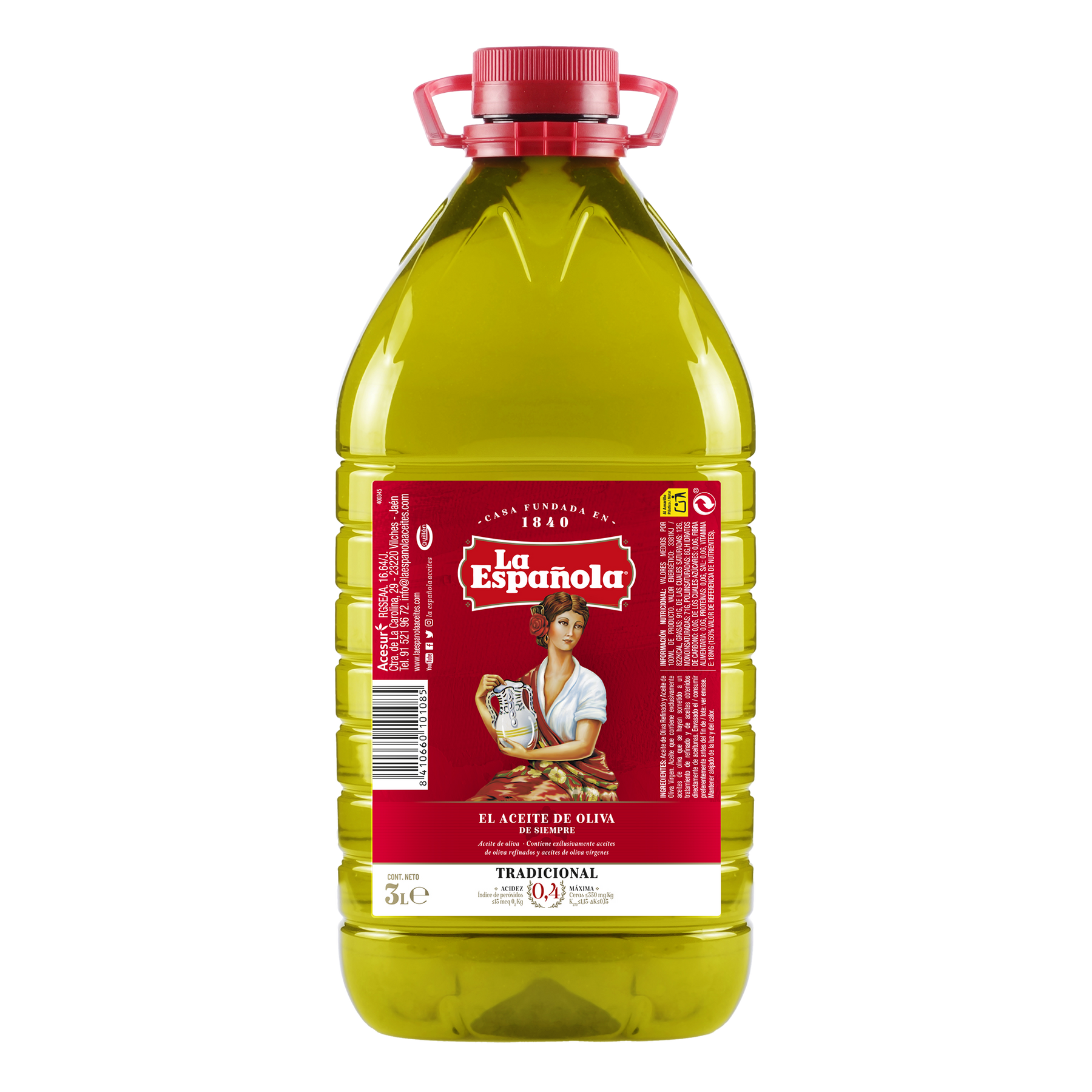 Aceite de Oliva suave 0,4 La Española en Garrafa 3L