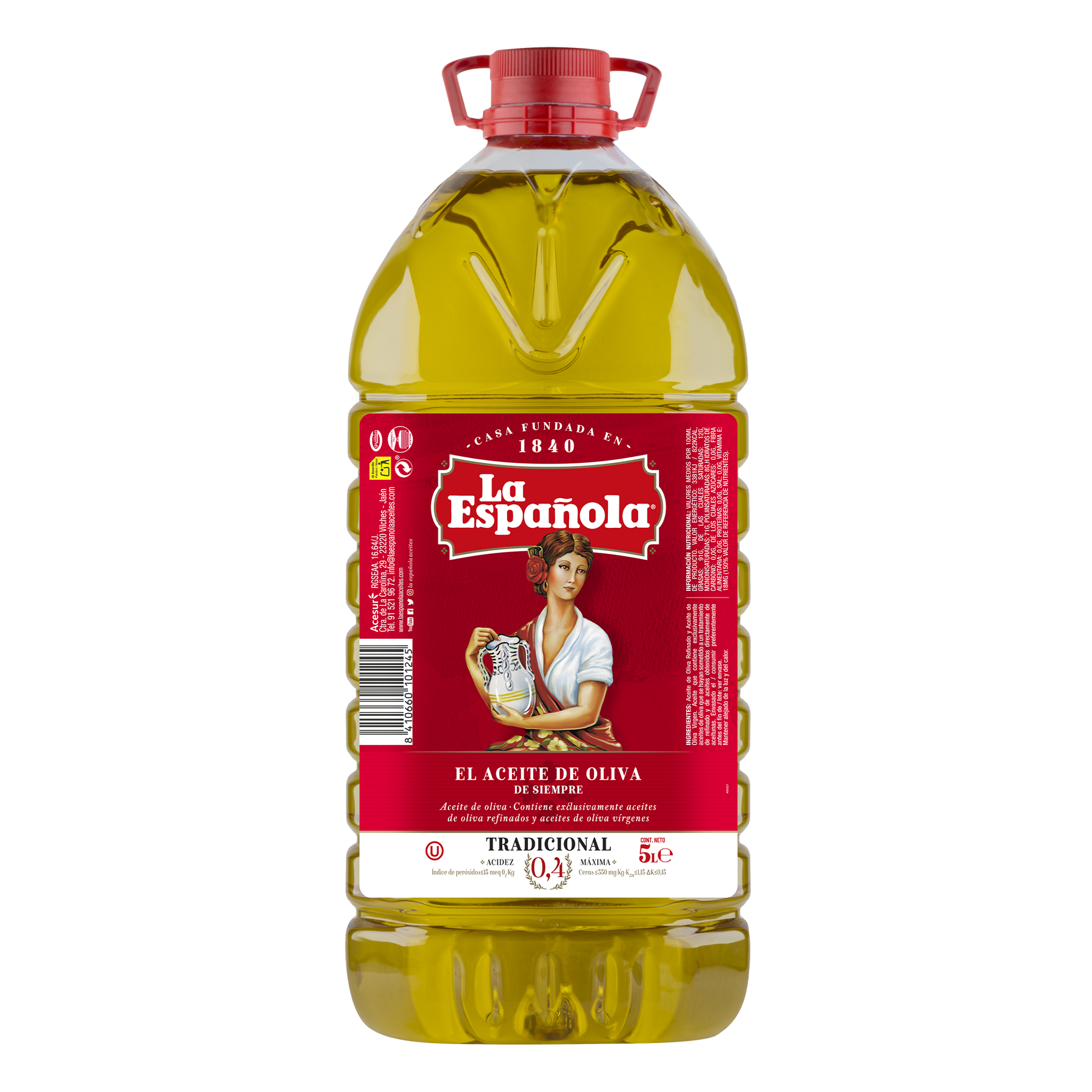 Aceite de Oliva suave 0,4 La Española en Garrafa 5L