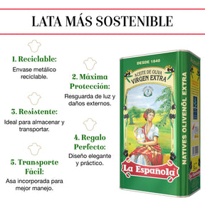 Aceite de Oliva Virgen Extra La Española en Lata de 3L