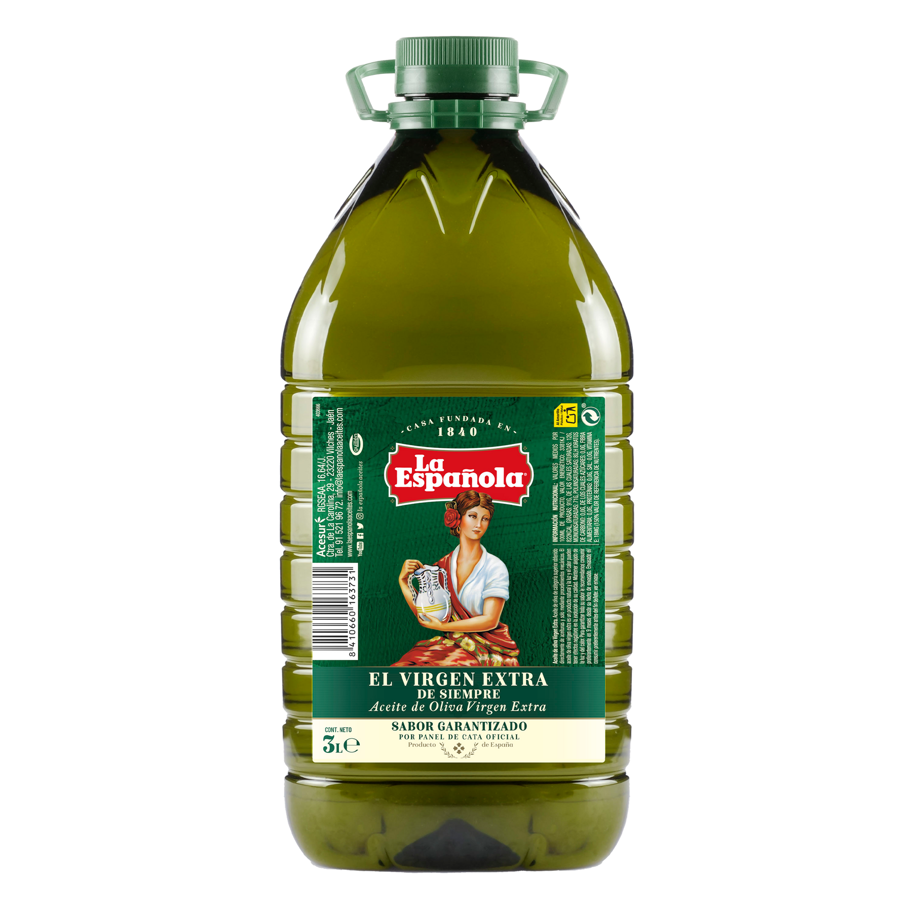 Aceite de Oliva Virgen Extra Garrafa 3L