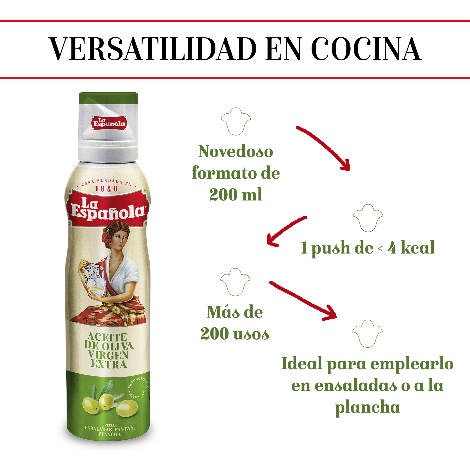 Aceite de Oliva Virgen Extra La Española en Spray de 200ml