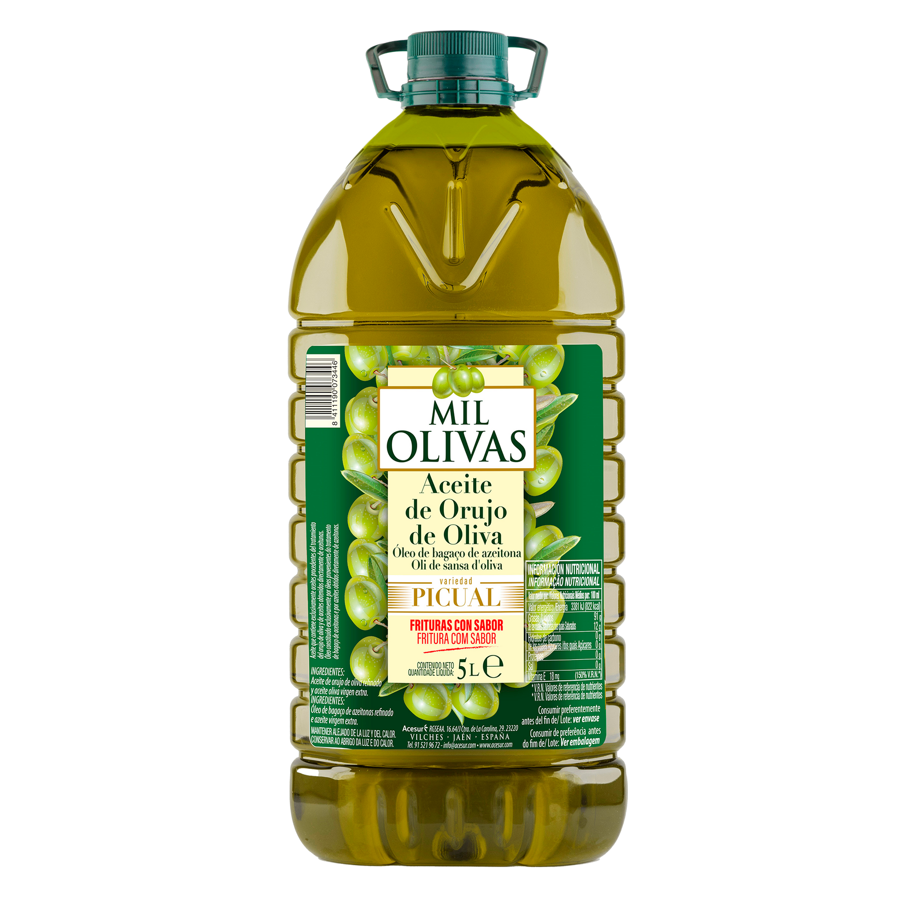 Aceite de orujo de oliva picual Mil Olivas garrafa de 5L