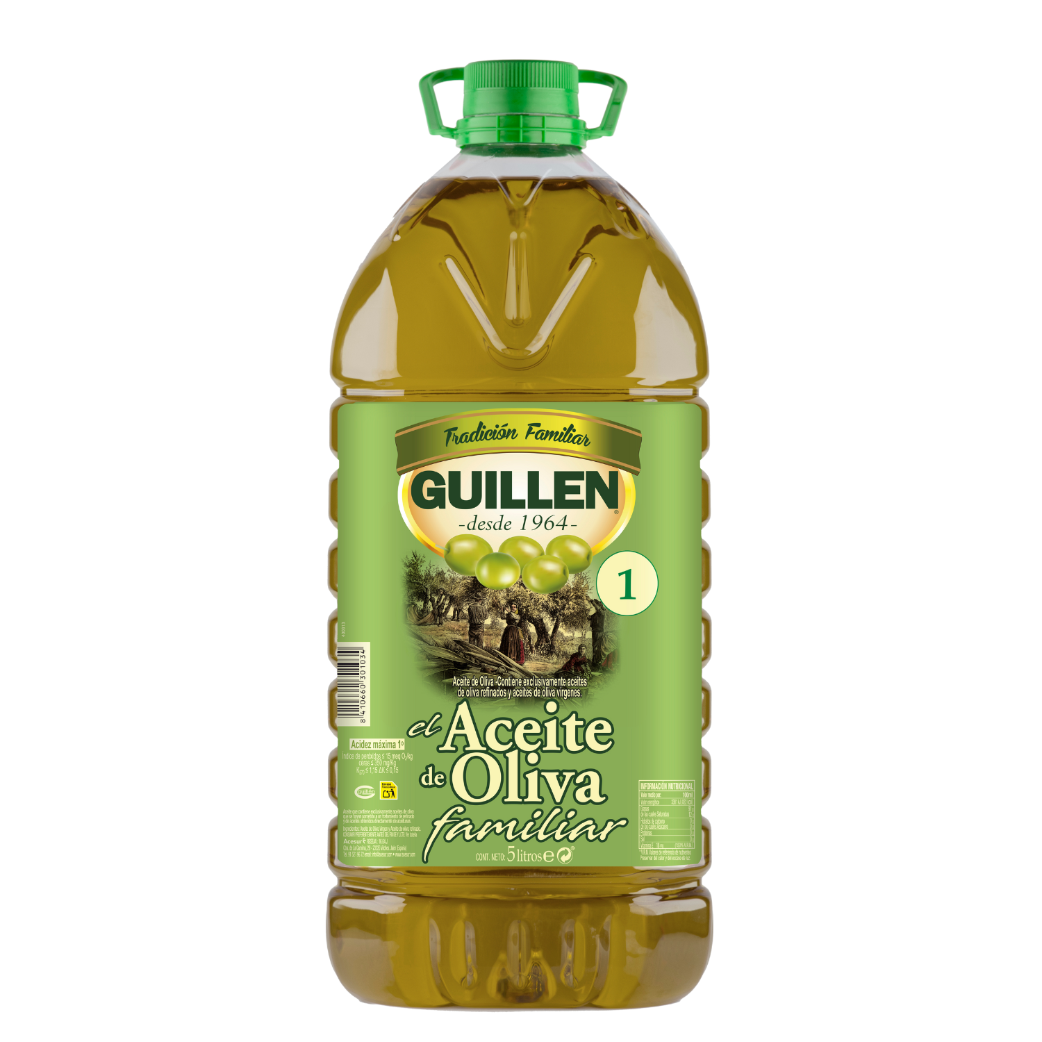 Aceite de Oliva Intenso 1º Guillén en Garrafa 5L